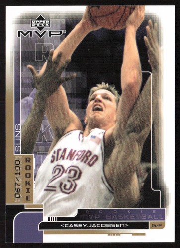 Casey Jacobsen Rookie 2002-03 Upper Deck MVP Gold #/100 #196 Suns