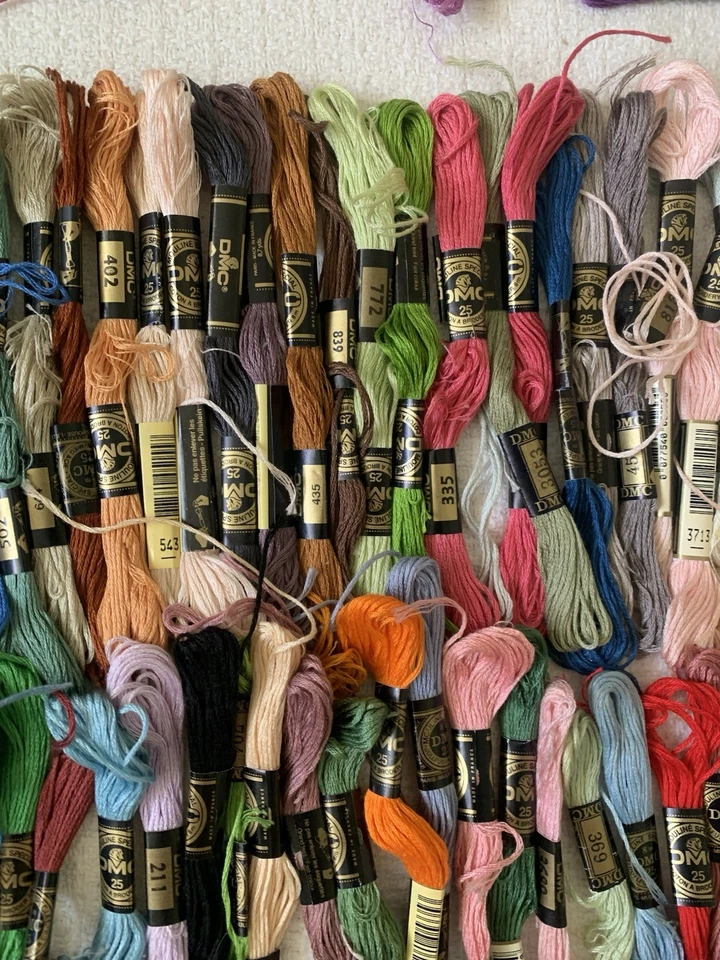 DMC Lot 70+ Cotton Embroidery Thread Floss Assorted Colors Vintage 6 Strand - Image 3 of 4