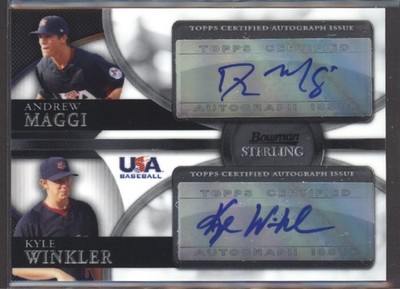2010 Andrew Maggi & Kyle Winkler Bowman Sterling Dual Auto RC #BSDA-15 (H3058)