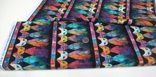 Timeless Treasures quilt-craft fabric QUILT CATS STRIPE black 2 yds (cd-4005)