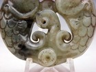 Old Nephrite Jade Stone Carved Pendant Double Carp Fish Kissing Ingot #02202607 — photo 3