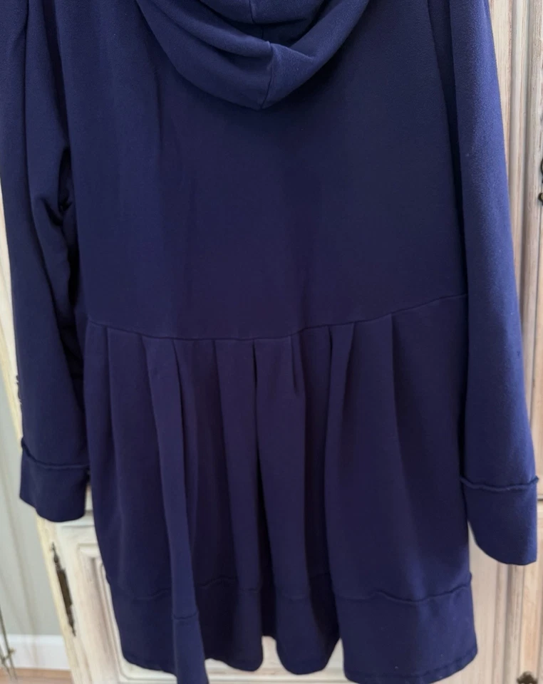 Plus3 粉色莲花连帽卫衣外套带口袋 — 第 3/4 张图片