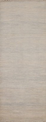 Modern Abstract Runner Rug 3x8 Handmade Wool Oriental Hallway Carpet