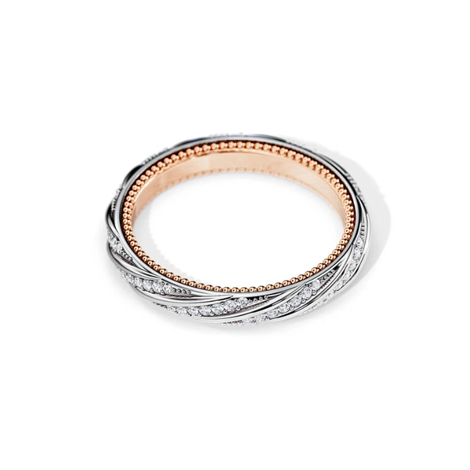 Pulseira de noivado de diamante certificada em laboratório cultivada redonda 0,50 quilates ouro 18K vários tons - Imagem 4 de 4