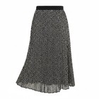 Rachel Zoe Black & White Plissee Midi Rock XL Elastische Taille Abstrakter Druck
