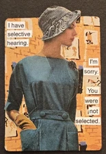 Mixed Media Collage Art Card ACEO ATC Vintage McCalls You Were Not Selected 
