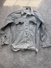 Vintage Woolrich Made In USA Heavyweight Chamois Flannel Shacket Gray Workwear M