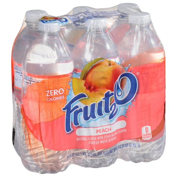 Fruit 2 O Peach Flavored Water, 24 Count, 16 FL OZ Bottles FREE SHIPPING!