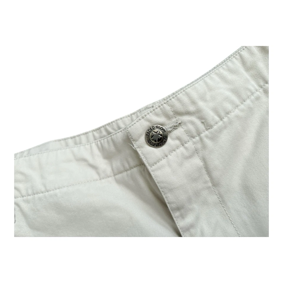 Pantalones cortos chinos faded glory para mujer talla grande 24W vintage caqui beige frente plano Foto 4 de 4