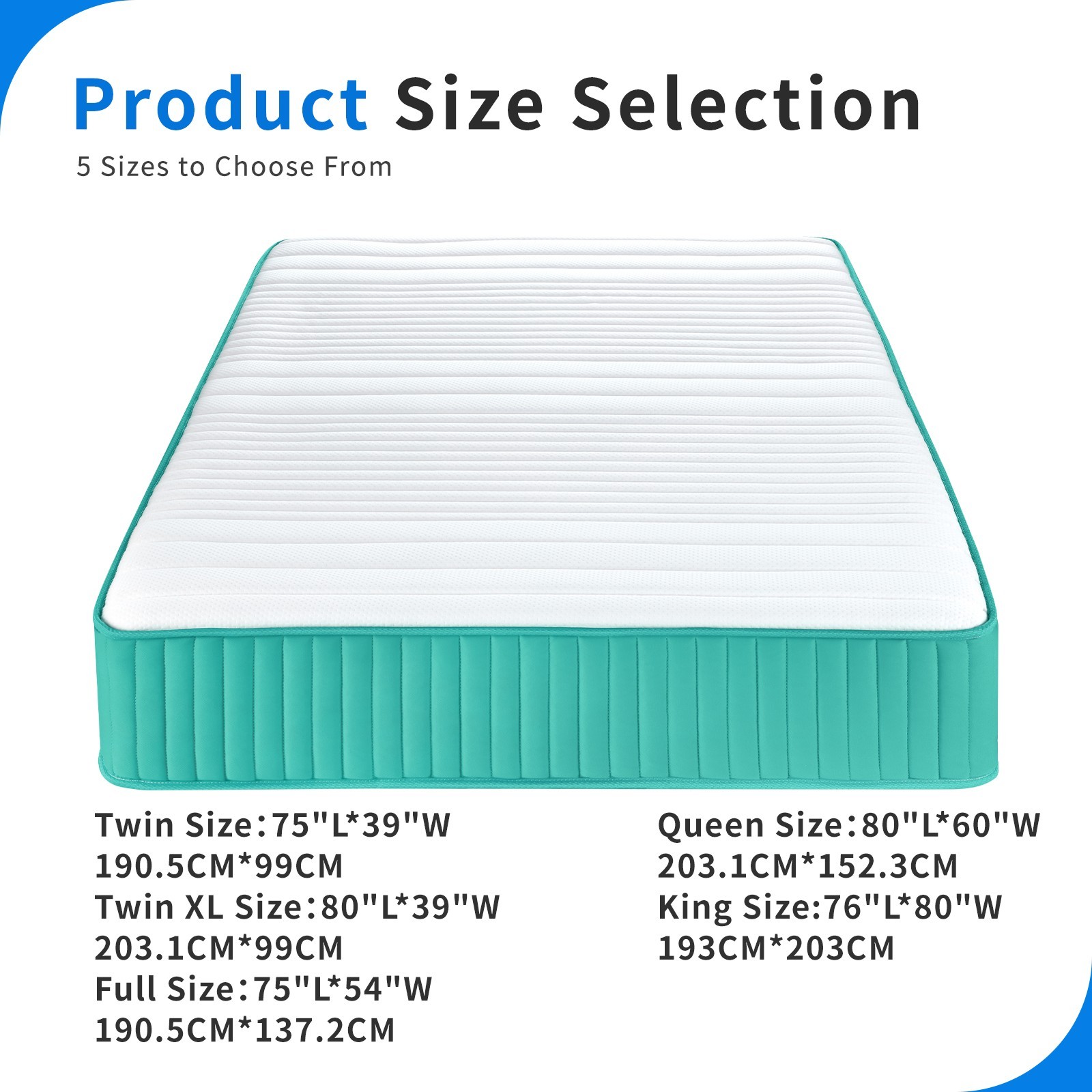 Perfect Size Mattress,  12'' Soft Fabric Hybrid Innerspring Cool Foam Mattress