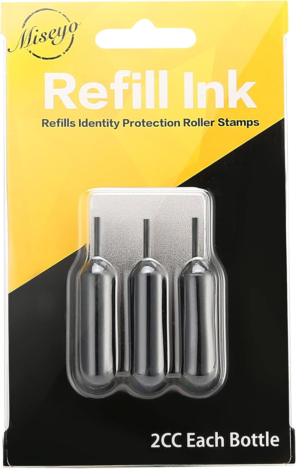 Roller Stamp Refill Ink - 3 Pack - Black Ink