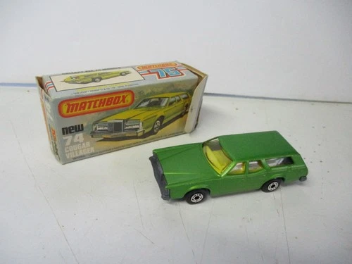 Matchbox Lesney Superfast SF74 Cougar Villager- lime body, box flap damage