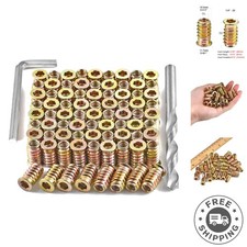 High-Quality 200 Pcs Threaded Inserts - Essential for Wood Furniture Projects
