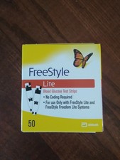 Freestyle Lite Blood Glucose Diabetic Test Strips 50