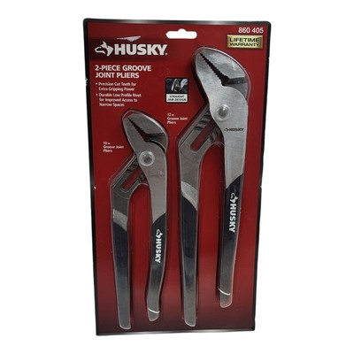 #ad #ad Husky Groove Joint Pliers Set 10quot; amp; 12quot; Straight Jaw Non Slip Grip Hand Tools $16.16