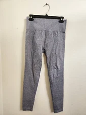 Gym Shark Women's Seamless Ankle Leggings Athletic Heathered Gray Blue Small