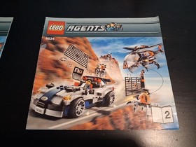 LEGO Agents: Turbocar Chase (8634) (missing many stickers, ID card, and 1 head)