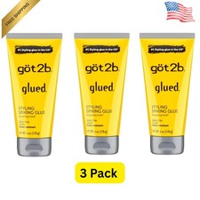 Got2b Glued Styling Spiking Hair Glue 6oz Water Resistant Men's Women's Lot Of 3