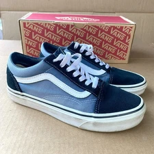 VANS Old Skool Navy & White Shoes Unisex Size M5.5/W7