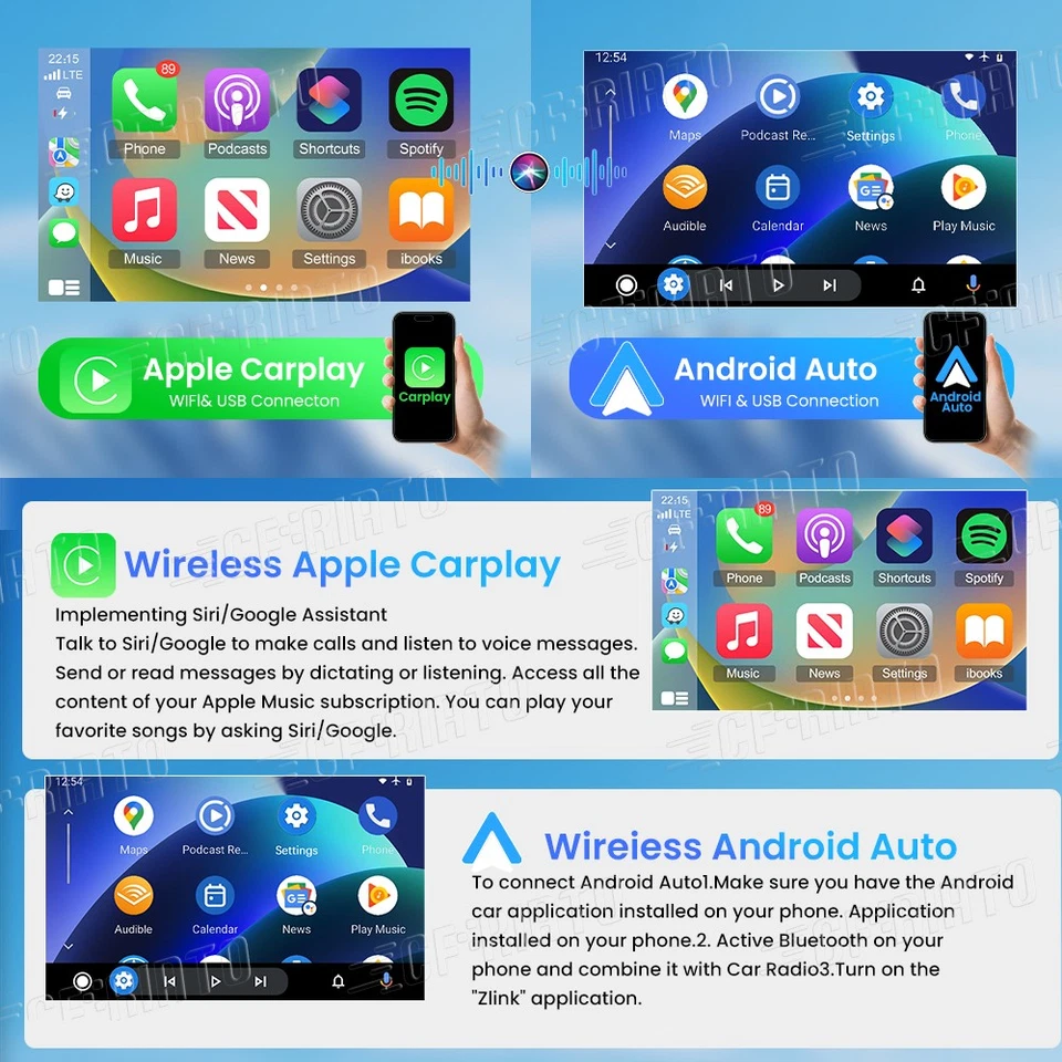 Carplay For BMW 3 E90 M3 328i 335i Android 15 Car GPS Stereo Radio Bluetooth Cam Foto 4 de 4