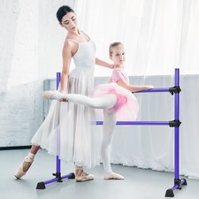 Northix Ballet Barre Adjustable Portable Dual Bar Home Dance Studio 124x71x120cm