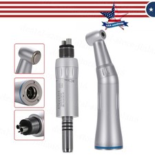 Dental Slow Low Speed Handpiece Push Contra Angle NSK Style Air Motor 4Holes