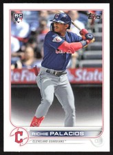 2022 Topps Update Baseball Richie Palacios RC #US308 Cleveland Guardians