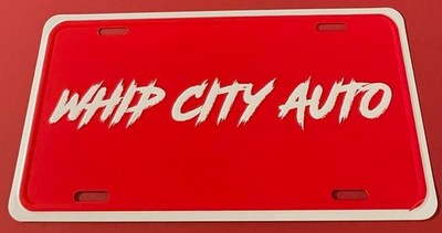 Whip City Auto Dealership Booster License Plate Hermiston Oregon EMBOSSED