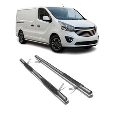 Stahl Trittbretter Schwellerrohre für Opel Vivaro B 2014-2019 L1 Kurzer Grau