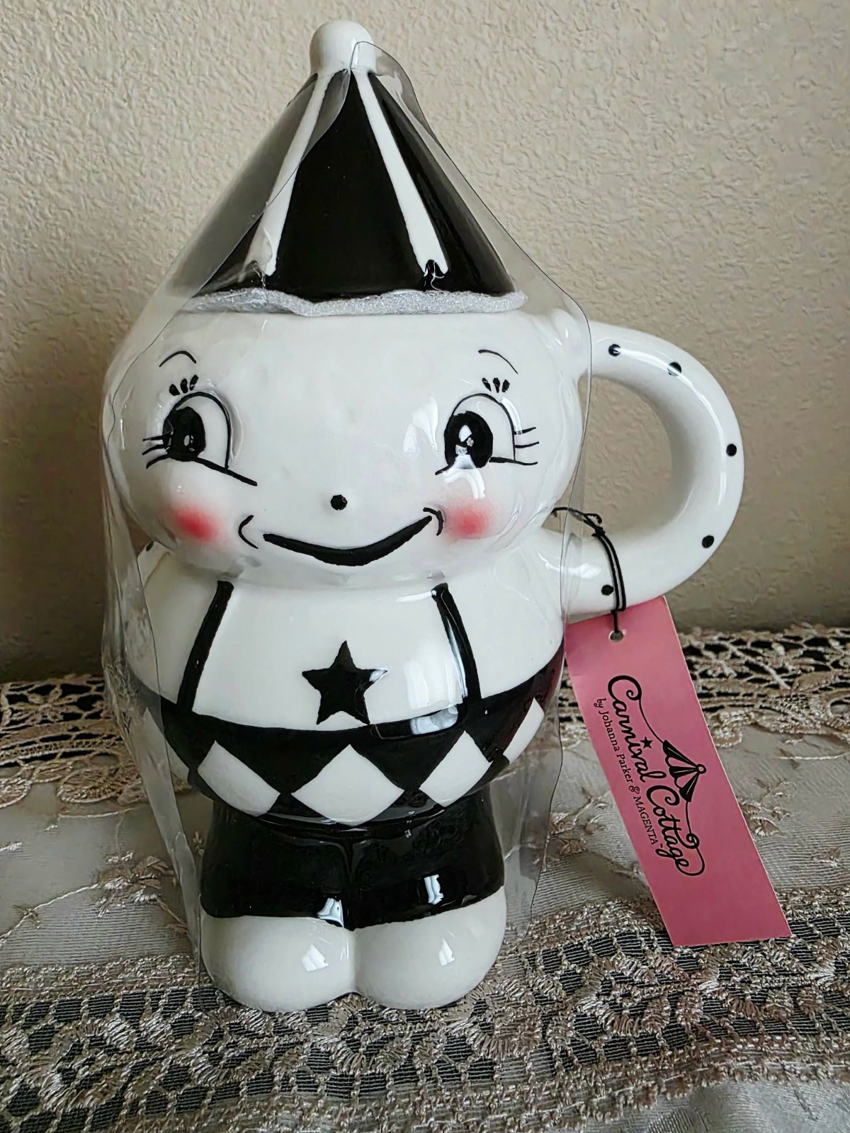 Johanna Parker Carnival Cottage Luna Moon Man Mug (Some flaws)
