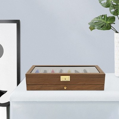 Knife Display Case, Knife Storage Box, 2-Tier Knife Display Case Organizer