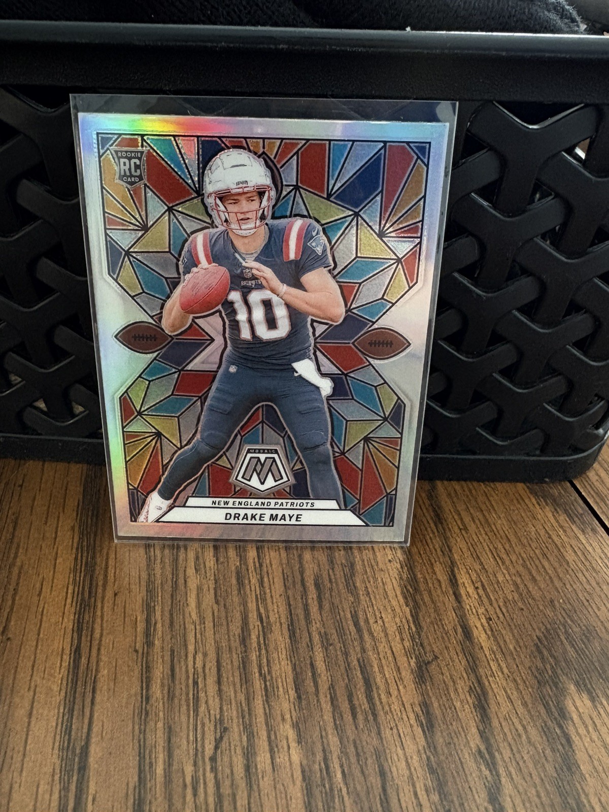 2024 Panini Mosaic Stained Glass Drake Maye #SG18 Rookie RC