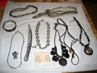 Lot #4 Vintage Costume Jewelry Lot from Estate Necklaces Pin Earrings Bracelet