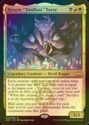Henzie 'Toolbox' Torre 002/093 Foil Mythic Streets of New Capenna Commander
