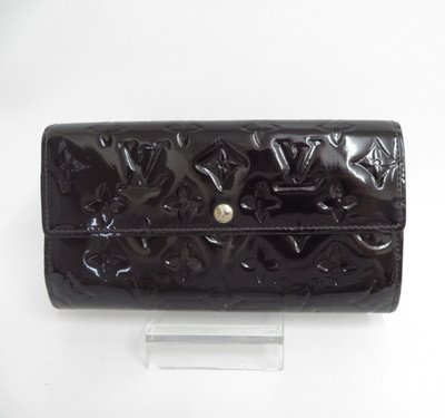 Authentic LOUIS VUITTON Monogram Vernis Portefeuille Sarah Long Wallet F#51649