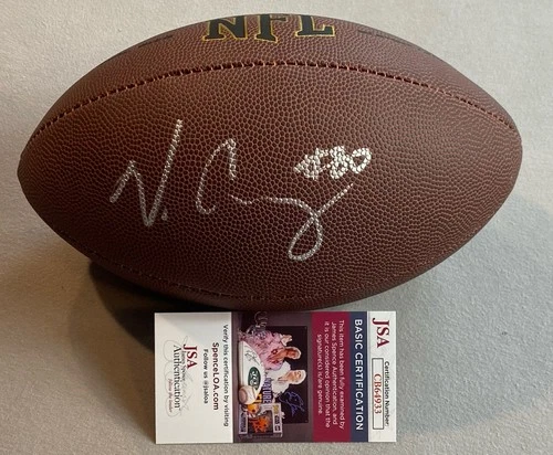 NEW YORK GIANTS- VICTOR CRUZ AUTOGRAPH WILSON NFL FOOTBALL JSA CB64933