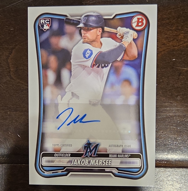 Bowman 2026 Jakob Marsee RC Auto #PRV-JMA Marlins