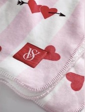 Victoria's Secret Sherpa Blanket Hot Pink Black, Plush, 60"x72"