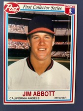 Post 1990 First Collector Series Jim Abbott California Angels #13 Baseball Card