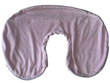 Boppy Nursing Pillow Cover Pink Gray White Plush Chevron Reversible Girl