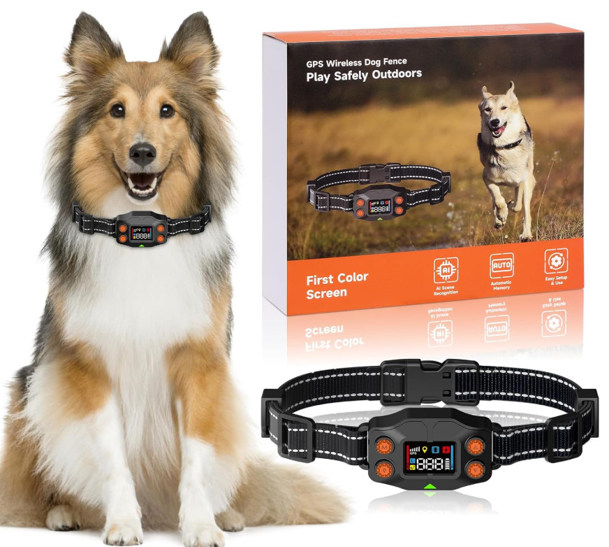 TQT GPS Wireless Dog Fence, 3 Warning Modes, Radius 25-999 Y