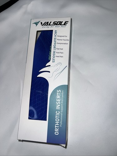 VALSOLE Orthotic Insoles for Plantar Fasciitis 220+ lbs Support High Arch NIB