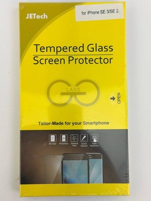 JETech Displayschutzfolie für iPhone SE 3/2 Tempered Glass 9H Härte 3 Stück