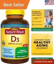 Vitamin D3 1000 IU 25 mcg, 300 Vitamin D Softgels