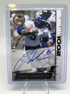 LADAINIAN TOMLINSON 2001 PRESS PASS AUTOGRAPH ROOKIE CHARGERS RC AUTO Q4920