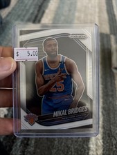 2024-25 Panini Prizm Black Basketball - Mikal Bridges #158 White Prizm /175