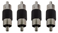 2 Pair of Male-to-Male RCA Nickel Barrel Connectors RCA100-BM x 4 Install Bay