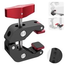 Super Clamp Camera Mount 1/4 and 3/8 Thread Holes Aluminum Crab 8.8lbs Load
