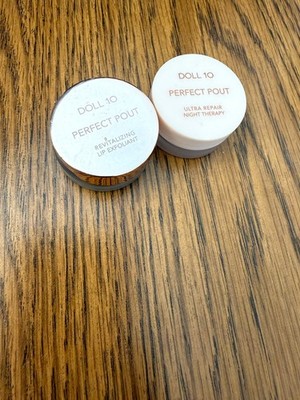 Doll10 set of 2 - perfect pout revitalizing exfoliant + ultra repair night ther