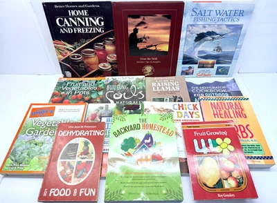Prepper Book Lot Homesteading Skills Off Grid Survival Grow Food Hunting - Image 1 of 4
